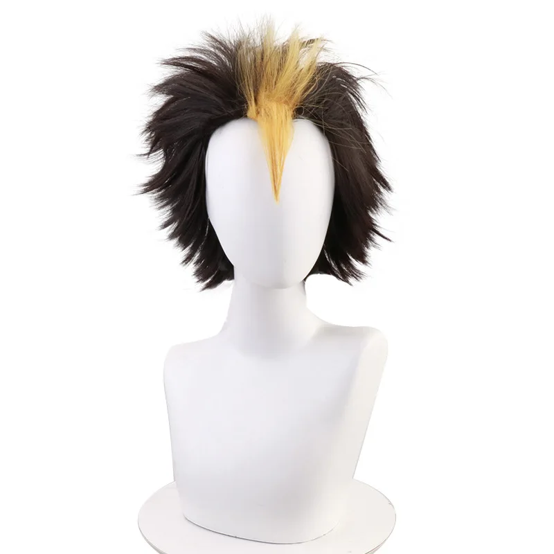 Volleyball Boys!! / A Wig Of A Big Pompadour With A Tuft Of Yellow Hair Cosplay Wig High-temperature Silk Rose Inner Net