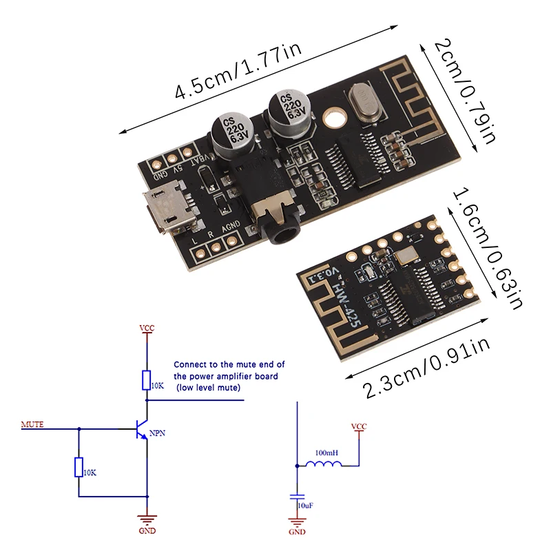 MH-MX8 MP3 Décodeur Conseil Bluetooth 4.2 Audio Module Verlustfreie Stéréo DIY Refit Lautsprecher Tech