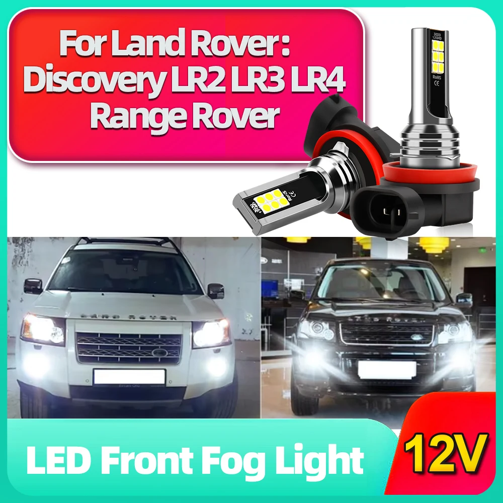 

2x LED Fog Light 6000K Auto Bulbs H11 H8 Car Fog Lamp For Land Rover Discovery 2006-2012 Range Rover Sport LR2 LR3 LR4 2010-2016