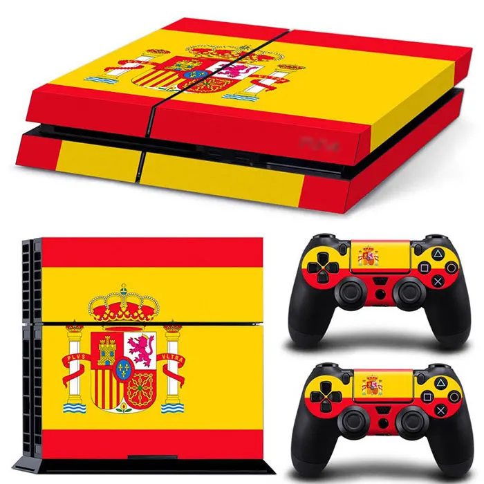Pegatinas de PVC con tema de bandera de varios países para consolas y controladores de PS4, calcomanías de piel extraíbles con diseño de ventilación