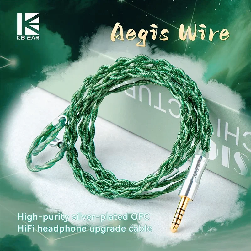 

Кабель KBEAR Aegis Wire HiFi для проводных наушников, аудиокабель MMCX, улучшенный кабель MH04, 4-жильный, высокочистый посеребренный OFC, 0.78 2PIN/QDC