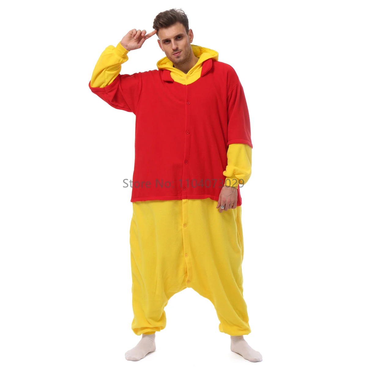 Onesieshow-Pijama de Animal Kigurumi para adultos y niños, ropa de casa para fiesta de Halloween, mono de oso de dibujos animados, Cosplay