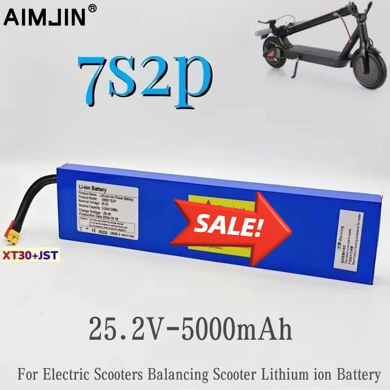 

7s2p 25.2V 18650 Battery Lithium Ion Battery for 5000mAh Scooter/Lithium Ion Battery