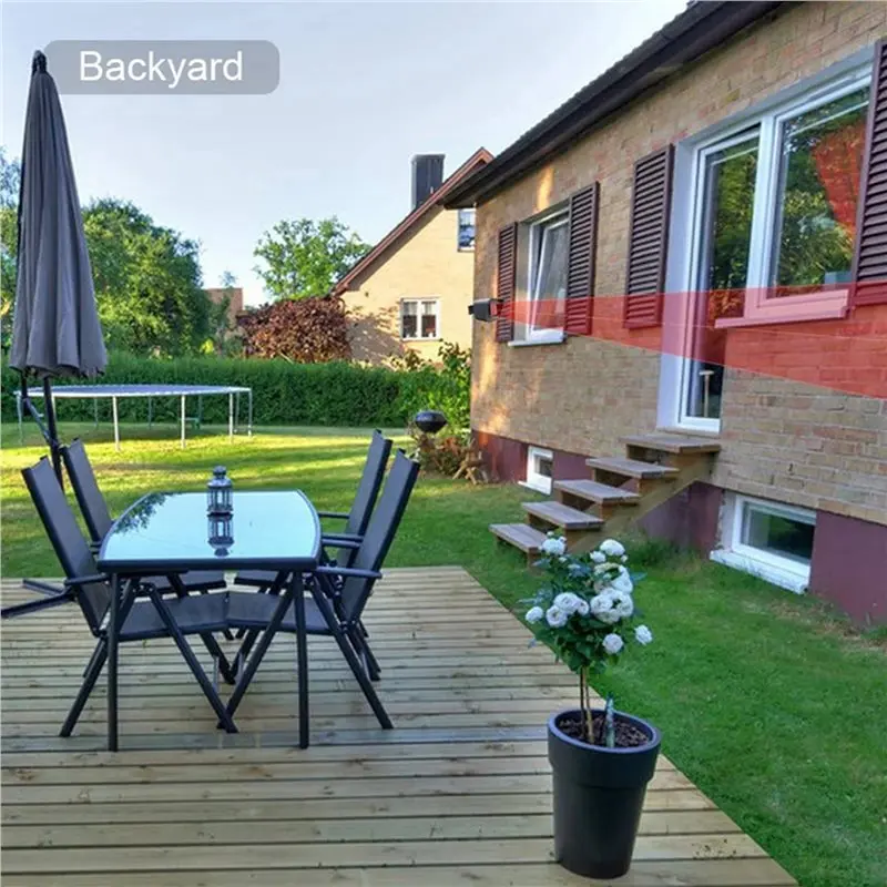 ABSQ-3X スマート屋外ホームセキュリティ - 耐候性 Wifi モーションセンサー&検出器 - Alexa 用リモート APP 通知