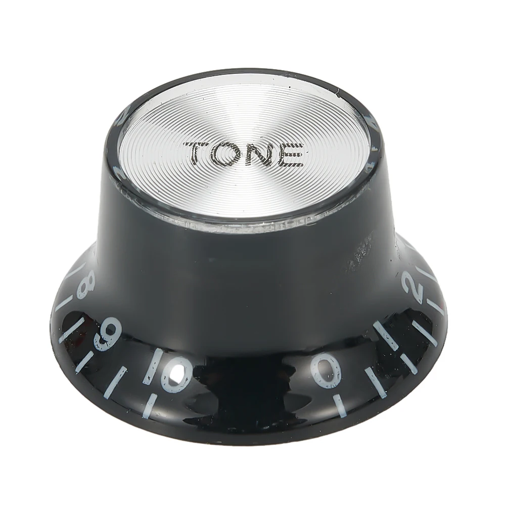 High Quality Hot Sale Hot sale New staly Knobs Set Silver Tone 2 Top Volume Guitar 2 Hat Kit Aluminum & Acrylic