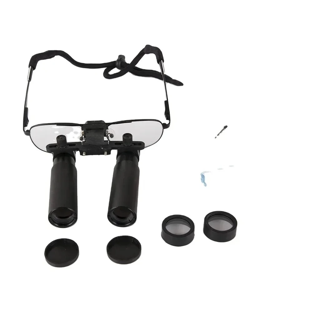 8X Glasses‑Type Binocular Dental Loupes, Head‑Mounted Medical Magnifier for Oral Clinical Work