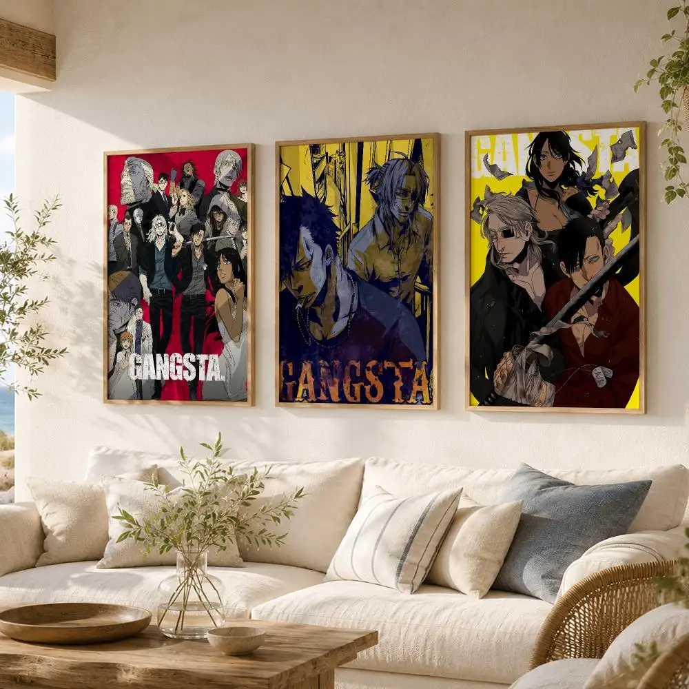 G-GANGSTA Anime Poster Wall Stickers Self Adhesive Painting HD Art Decals for Bedroom Living Room Home Decor