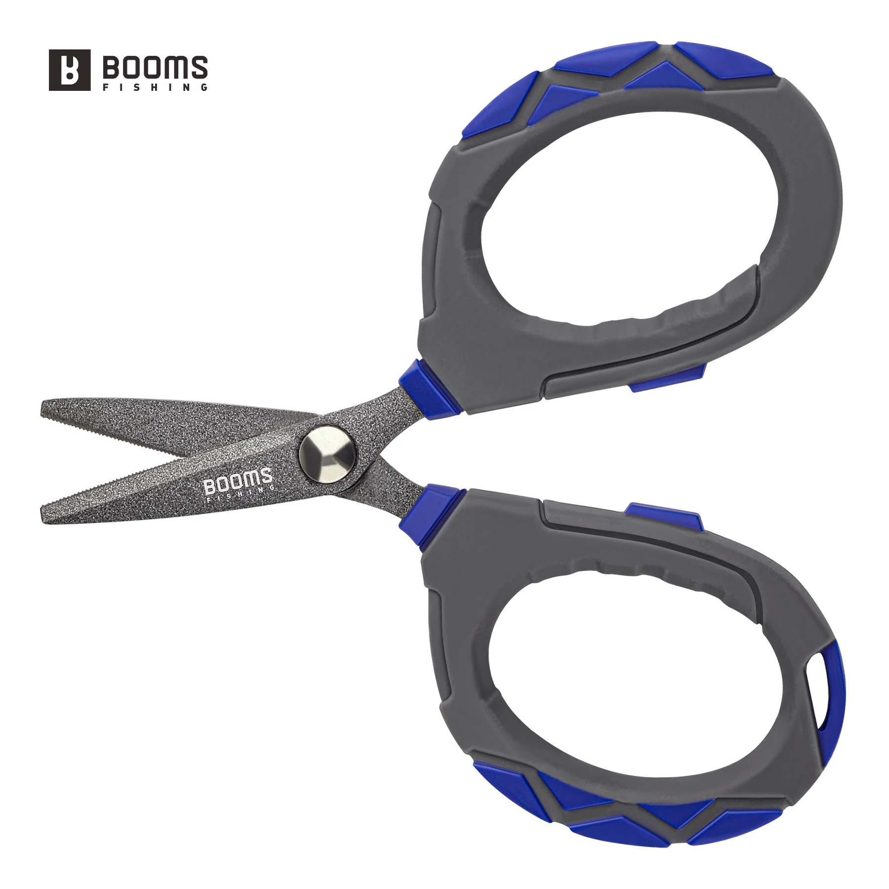 Booms Fishing XW01 Angeln geflochtene Schnurschere Mikrogezahnte Edelstahlklingen Schnurschneider 4,1" Angeln gezahnte Schere