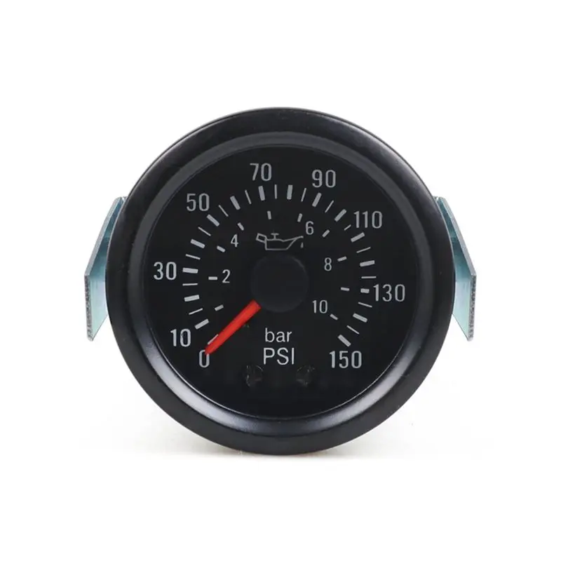 ABJT-For Car Truck Engineering Vehicle Compatible 52Mm Mechanical Oil Pressure Gauge 0-10Bar/0-150Psi Featuring Sensor NPT1/8