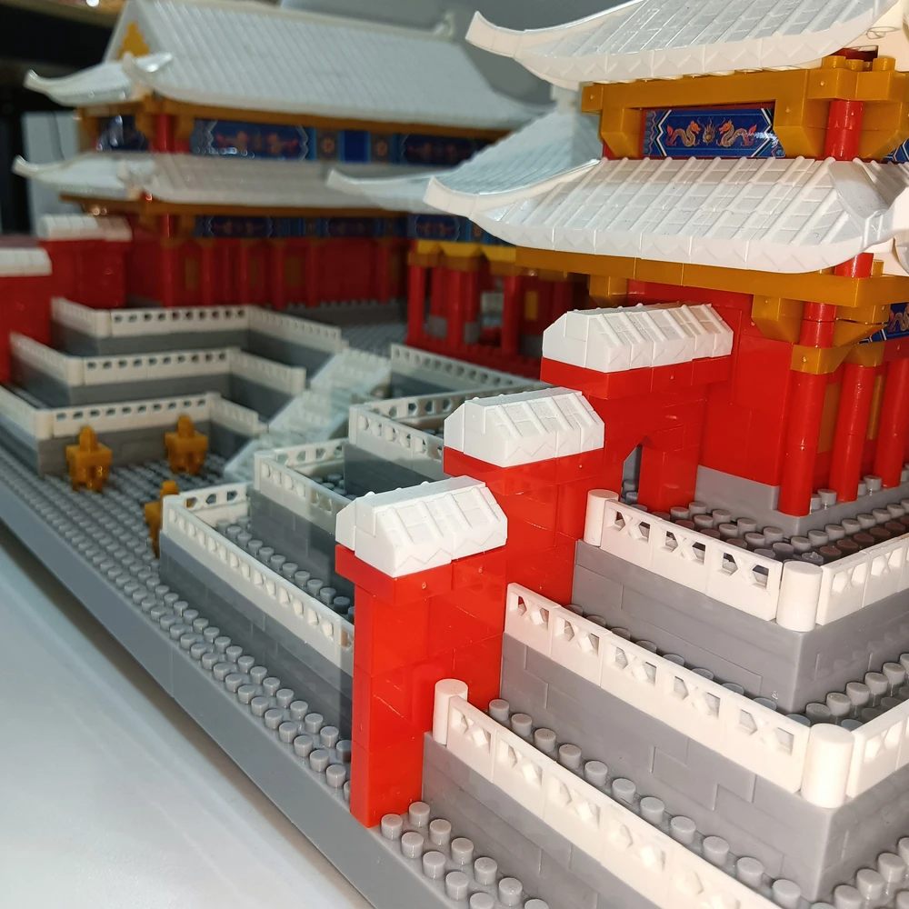 Knew Built Imperial Treasures Beijing Forbidden City Palace Micro Mini Building Blocks Toys Ancient Royalty Construction