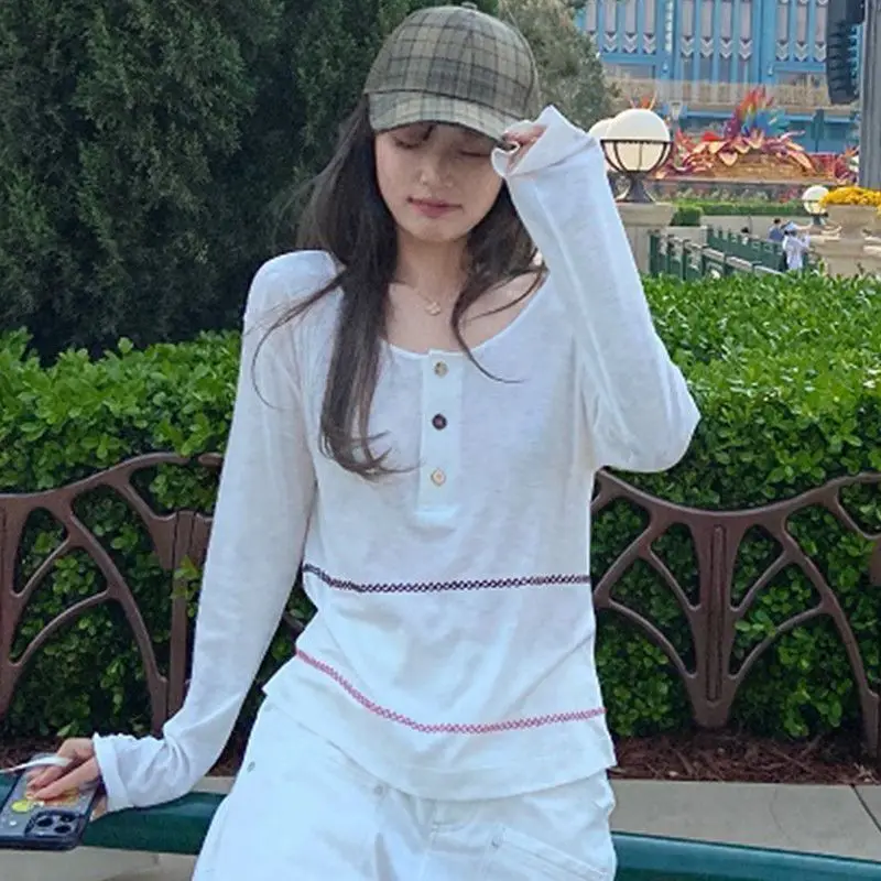 Summer New Thin Sunscreen Shirt Slim Fit Long Sleeve T-shirt Women Air Conditioning Shirt Casual Comfortable Top Women