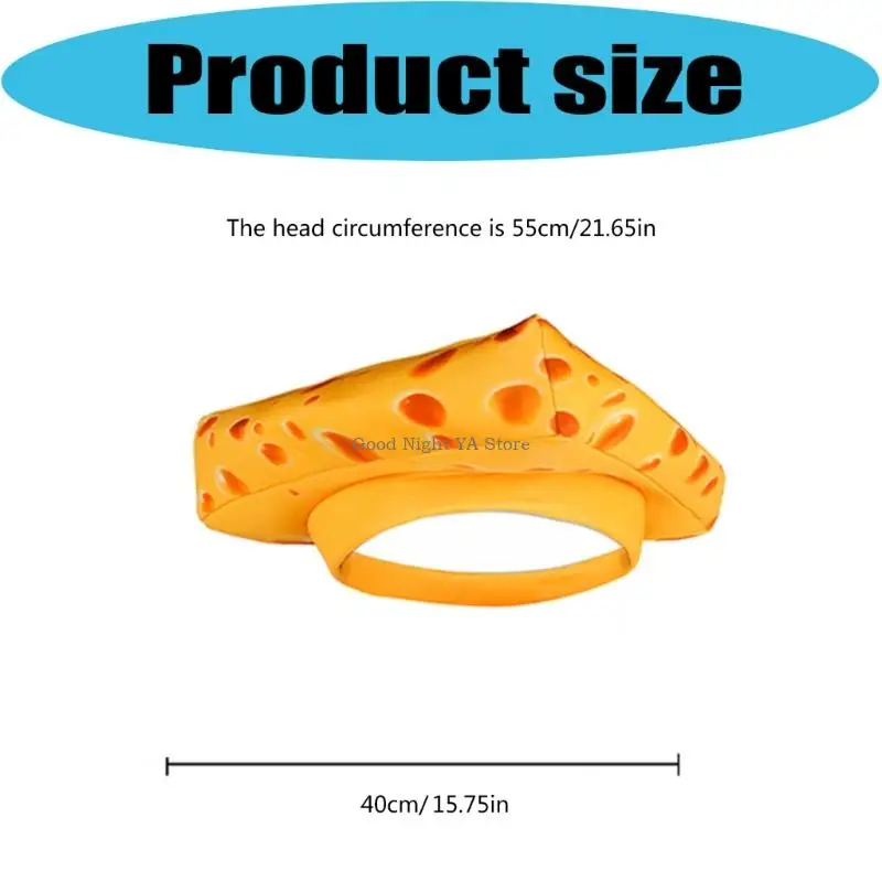 Accesorio divertido para disfraz sombrero queso, sombrero loco y tonto, suministros para fiestas queso, decoraciones, y
