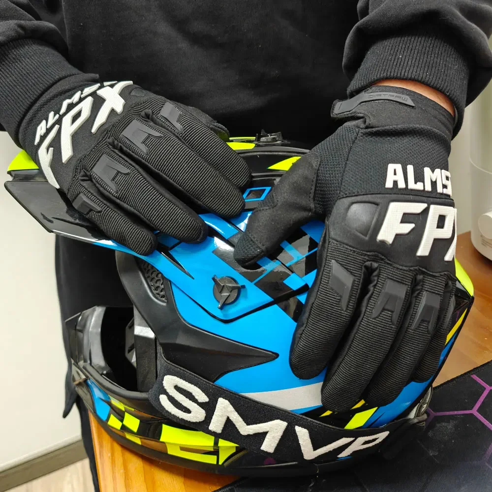 ALMST FPX Guantes de motocicleta de carrera para adultos Guantes transpirables de dedo completo para Motocross ATV MX UTV BMX Guantes para bicicleta