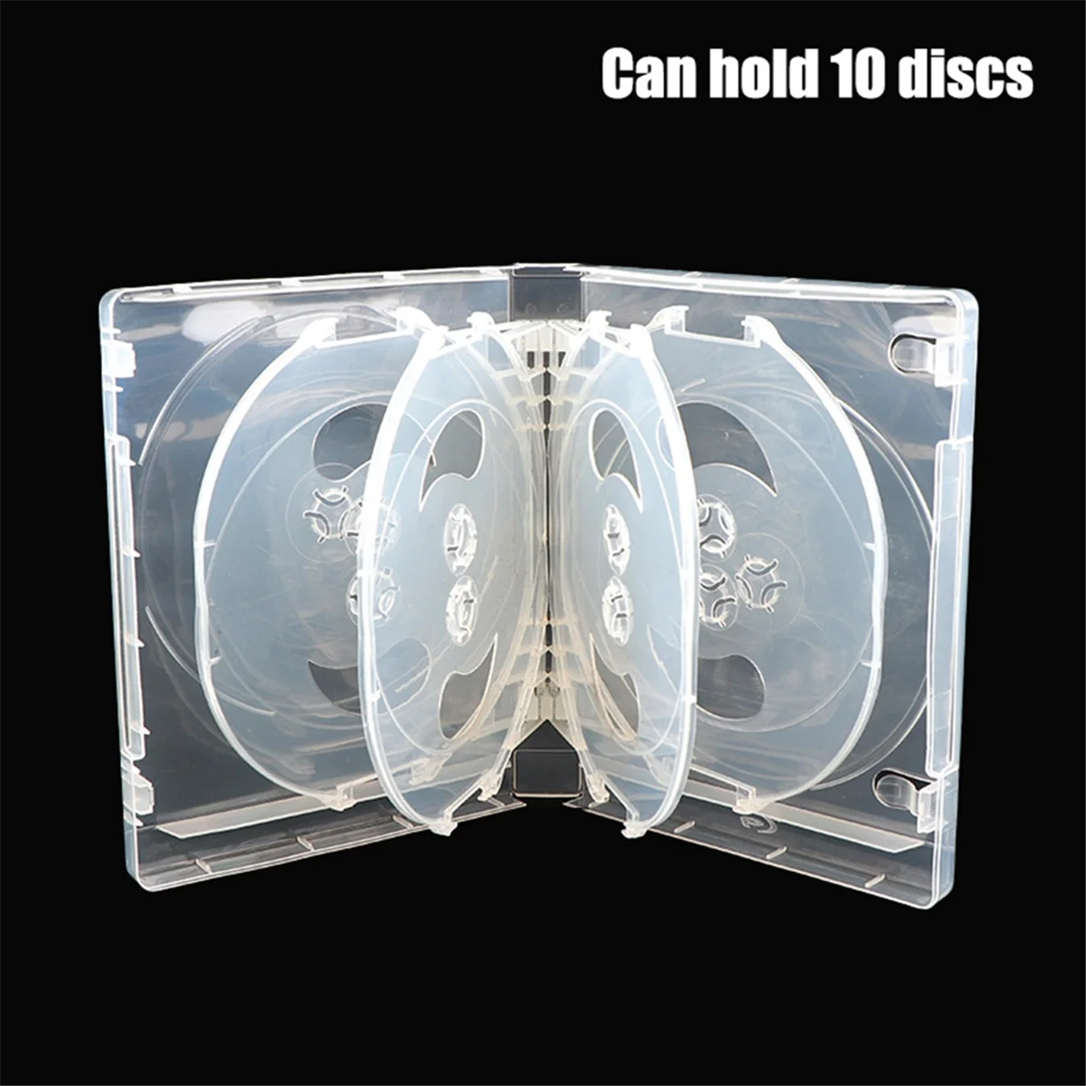 CD Storage Box 10-Piece Pack CD Case Plastic Double-Sided CD Storage Car CD Case Thickened DVD Case,White