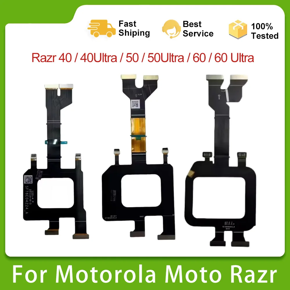 Spin Axis Flex Hinge Cable For Motorola Moto Razr 40 50 60 Ultra Main Board Motherboard Connector LCD Display Flex Cable Replace