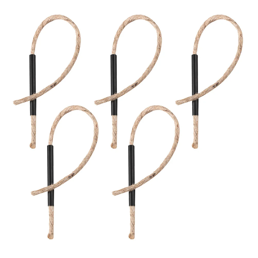 5Pcs Flame Fire Rope Long Burning Weatherproof Wick for Outdoor Camping Hiking Backpacking Fire Starting Essential Kit