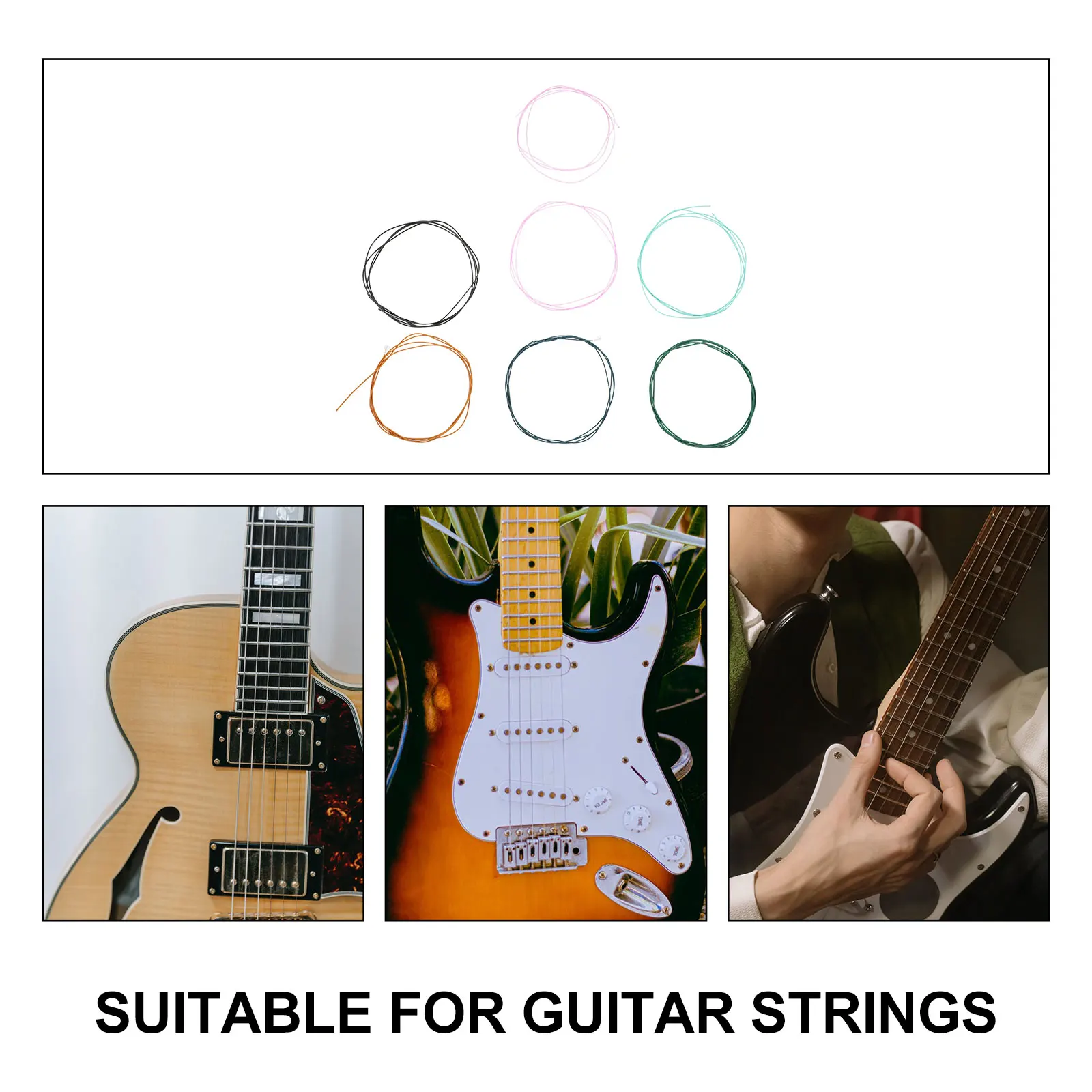 

6 Pcs Coated Colorful Strings Acoustic Guitar Accessories Replace Child Classical