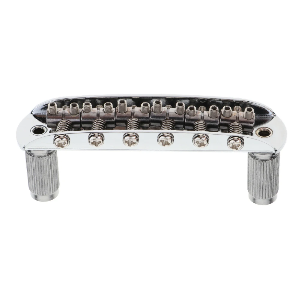 Zinc Alloy Guitar Bridge Set | 6-String Saddle Replacement for Mustang Jaguar Jazzmaster