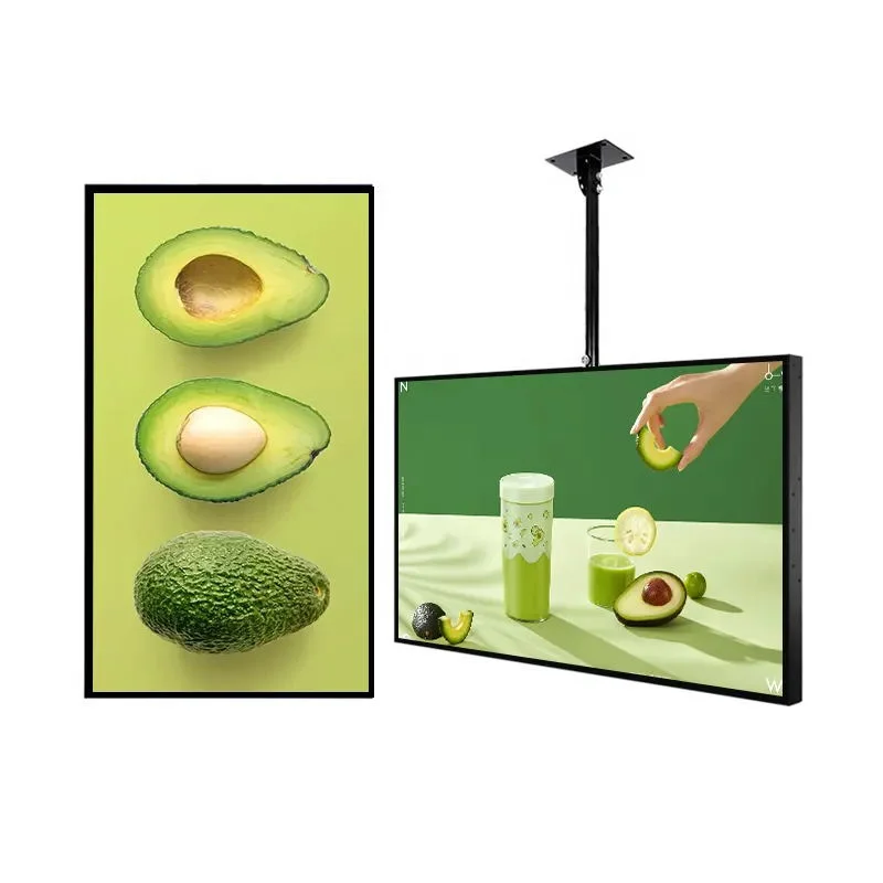 50 Inch LCD Advertising Machine for Indoor Shopping Malls Restaurant Digital Signage Showcase for Text Graphics OEM