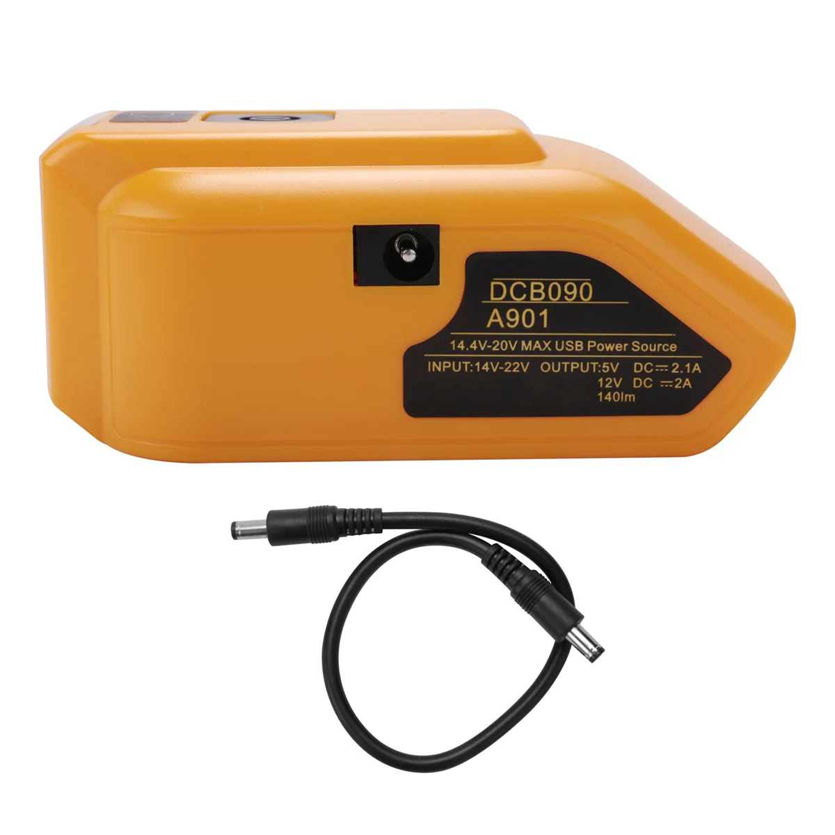 Adattatore batteria DCB090 Convertitore caricabatterie alimentatore DCB090 per batteria al litio DeWalt 18V 20V Max con porta CC