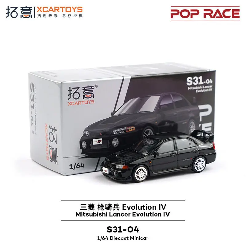 Xcartoys POPRACE сплав 1/64 Mitsubishi Lancer Evolution IV модель гоночного автомобиля игрушка в подарок для мальчиков