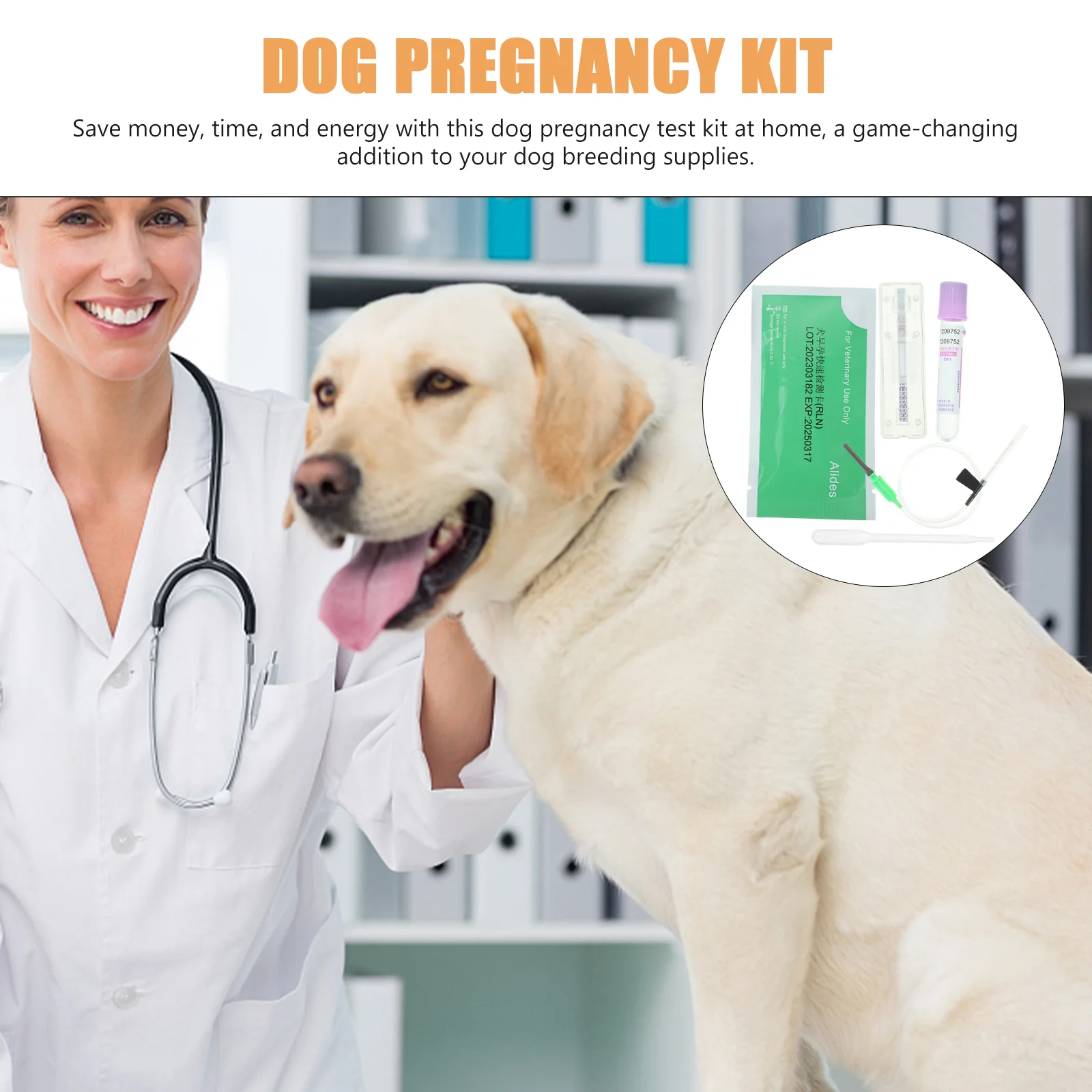 Dog Early Pregnancy Test Strip Pregnant Detection Tube Pet Kit Puppy High Precision Tubing