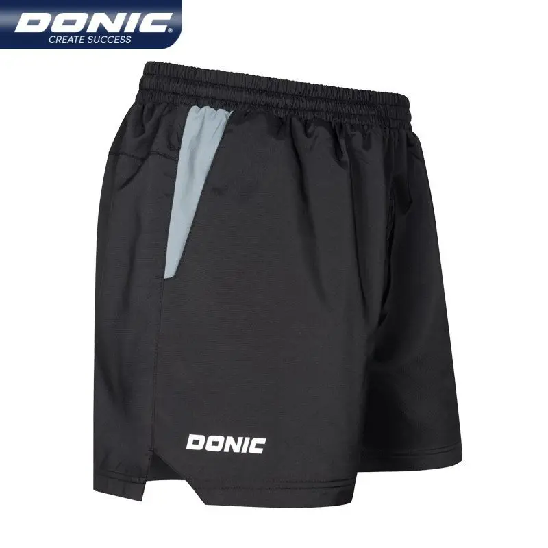 Fato de treinamento de competição DONIC, shorts de tênis de mesa, elástico de quatro lados toda em seda