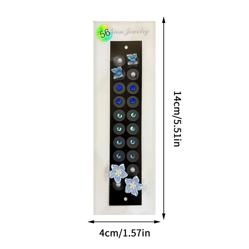 Fashion Butterfly Flower Ear Point Stickers Ear Pressure Patch Rhinestone Acupuncture Auricular Ear Stickers Massager