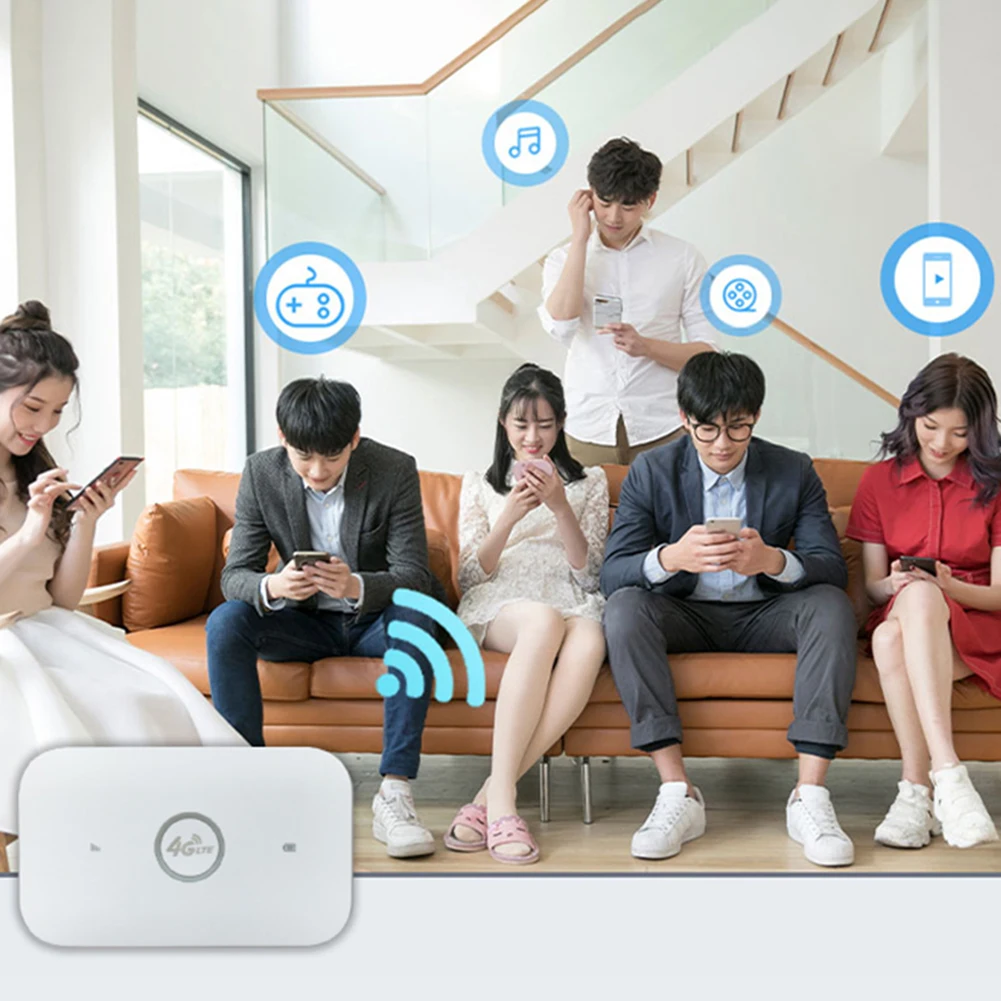 4G LTE راوتر إنترنت لاسلكي 150Mbps جيب نقطة اتصال متنقلة مع فتحة للبطاقات Sim نقطة اتصال صغيرة في الهواء الطلق للمنزل والمكتب والسفر بالسيارة