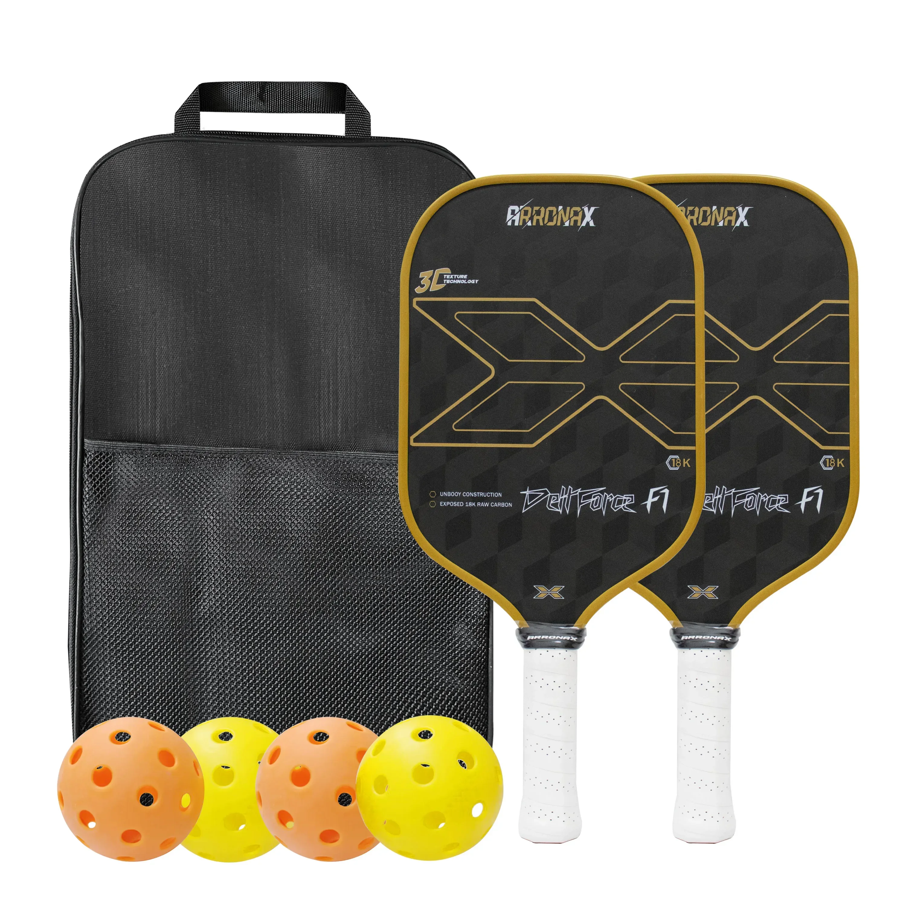 

3D 18K Lightweight Pickleball Paddle Carbon Surface With High Grit & Spin USAPA Compliant 16MM Polypropylene Honeycomb Core