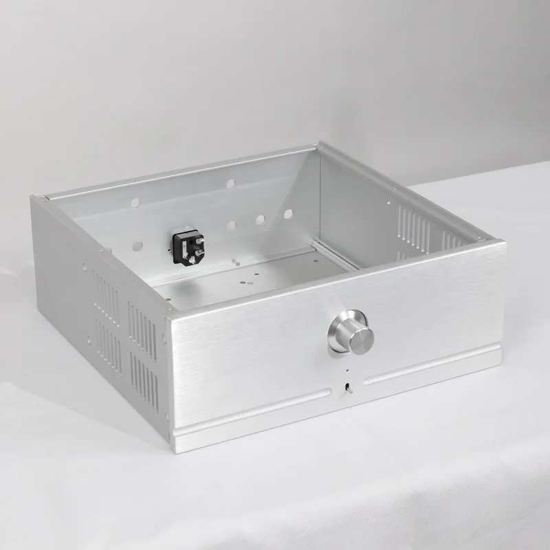 ارجع إلى McIntosh MC50 الألومنيوم حالة Hifi DIY مكبر للصوت الهيكل أمبير الضميمة 320X120X310mm