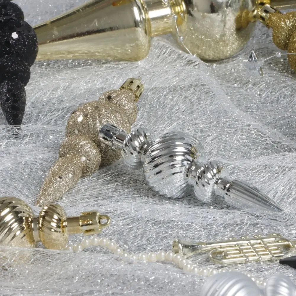 16 قطعة 16 قطعة/صندوق عيد الميلاد كرات معلقة مع حبل معلق مسحوق ذهبي شجرة عيد الميلاد زينة الحفلات على شكل خاص #3