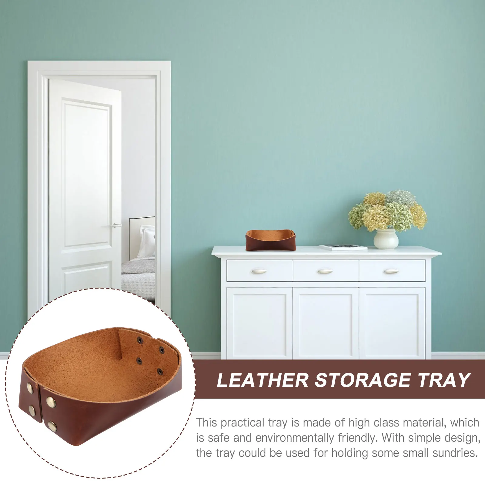 

1pc Jewelry Elegant Desktop Storage Plate Durable Makeup Organizer Large Capacity Sundries Plate Tray Ring Dish For Home