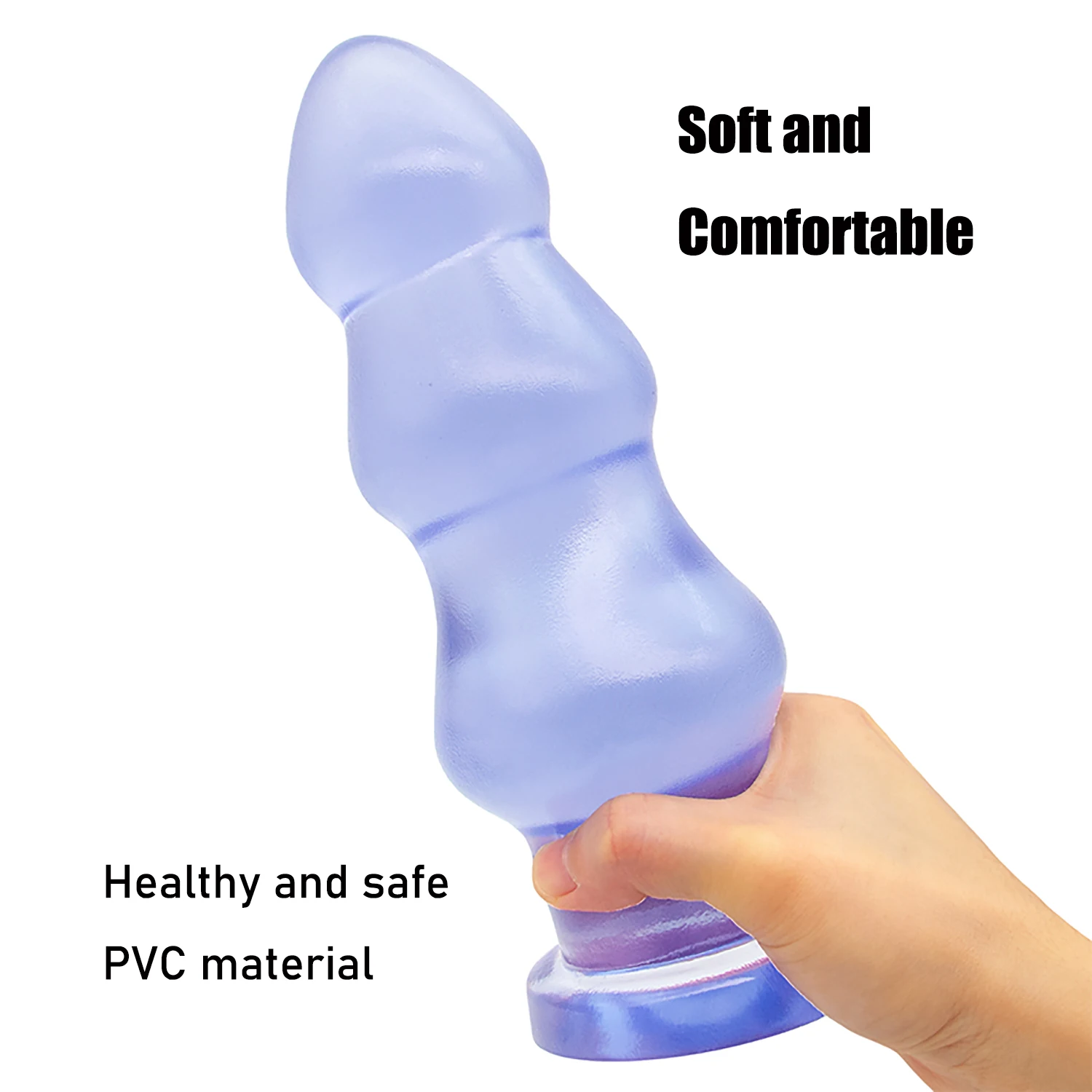 Oversize Anal Plug Dildo Stimulate Anus and Vagina Long Butt Plug Soft Penis Anal Dilator Masturbator with Suction Cup Sex Toys