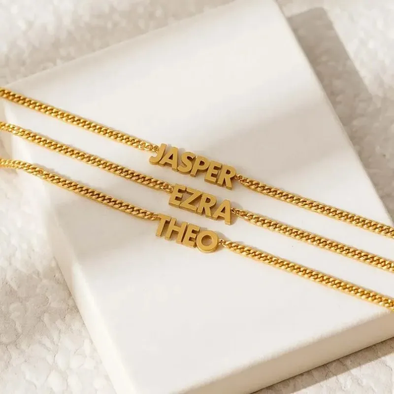 

Custom Cuban Chain Name Necklace Personalized Necklace With Initials Wedding Necklace Women's Cuban Chain Pendant With Name