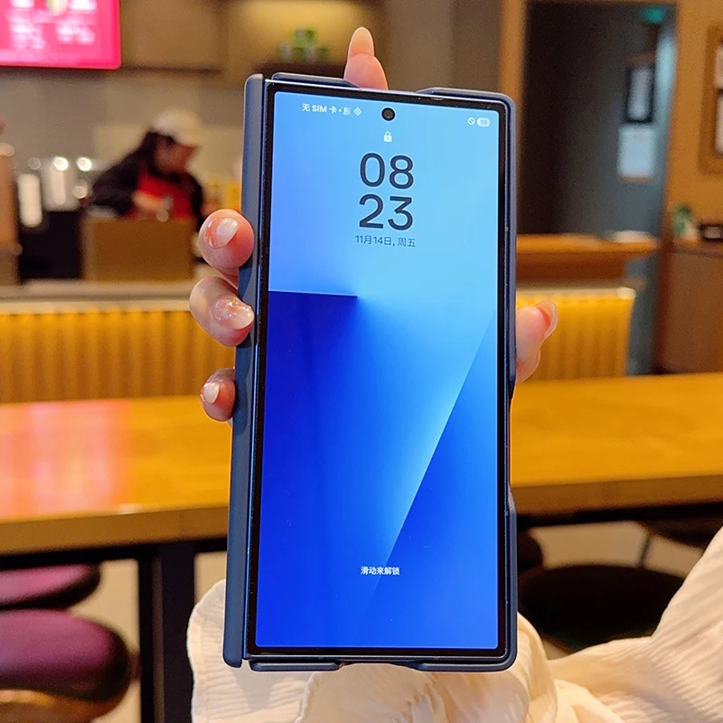 Luxuriöse matte Hülle mit magnetischem Scharnier für Magsafe, faltbar, für Samsung Galaxy Z Fold 7 8Ultra, kabelloses Laden, stoßfeste, transparente Abdeckung – Detail 14