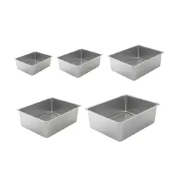 Stainless Steel Cat Litter Box with High Sided Portable Kitten Litter Pan Cat Toilet Sand Box Container for Rabbits Litter Pan