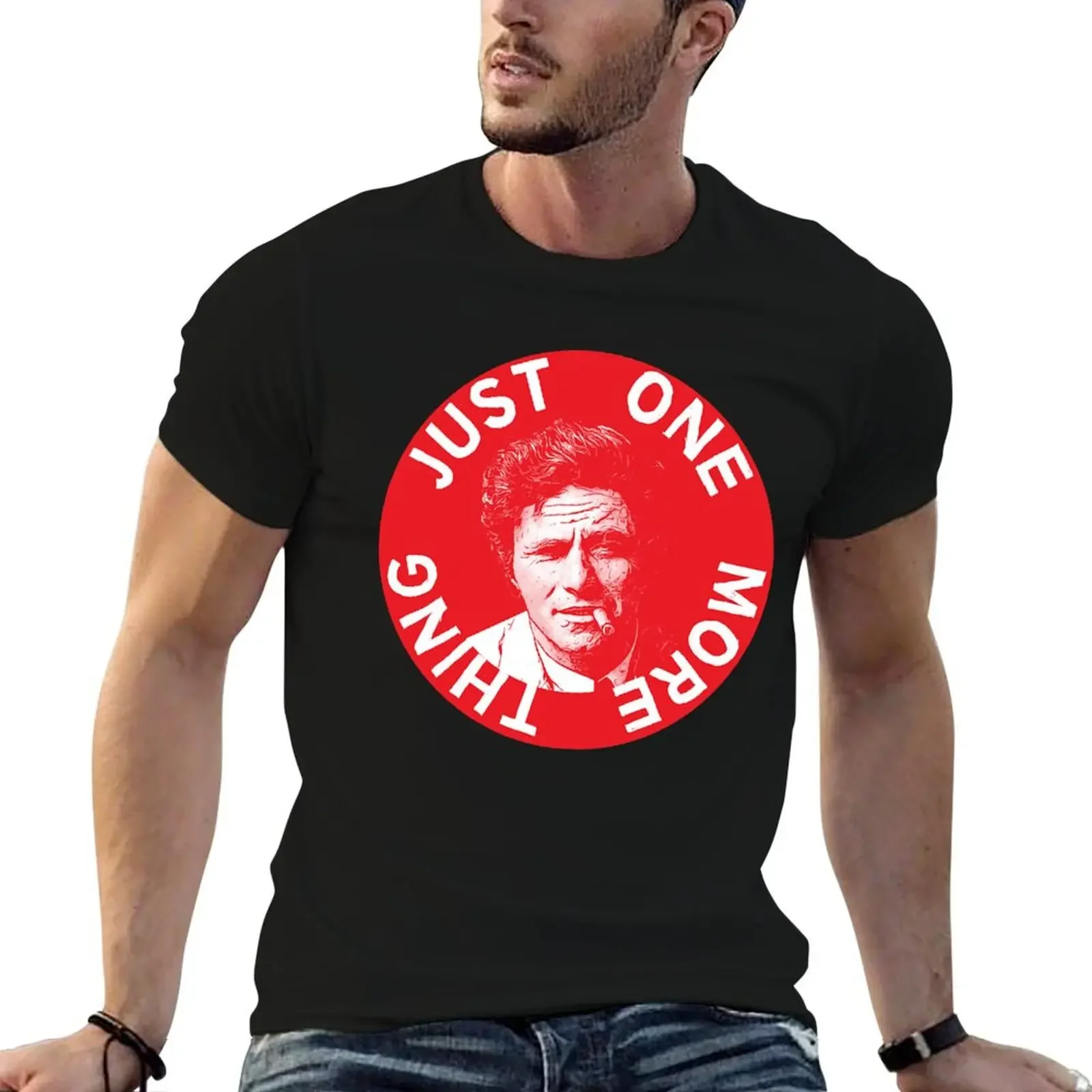 

Just One More Thing Peter Falk Funny Detective Detective T-Shirt rapper graphic tees oversized t shirts for men