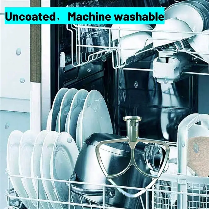 A21Q -Flat Beater Attachment For Kitchenaid 4.5-5QT Stand Mixers Accessories Replacement, No Coating, Dishwasher Safe