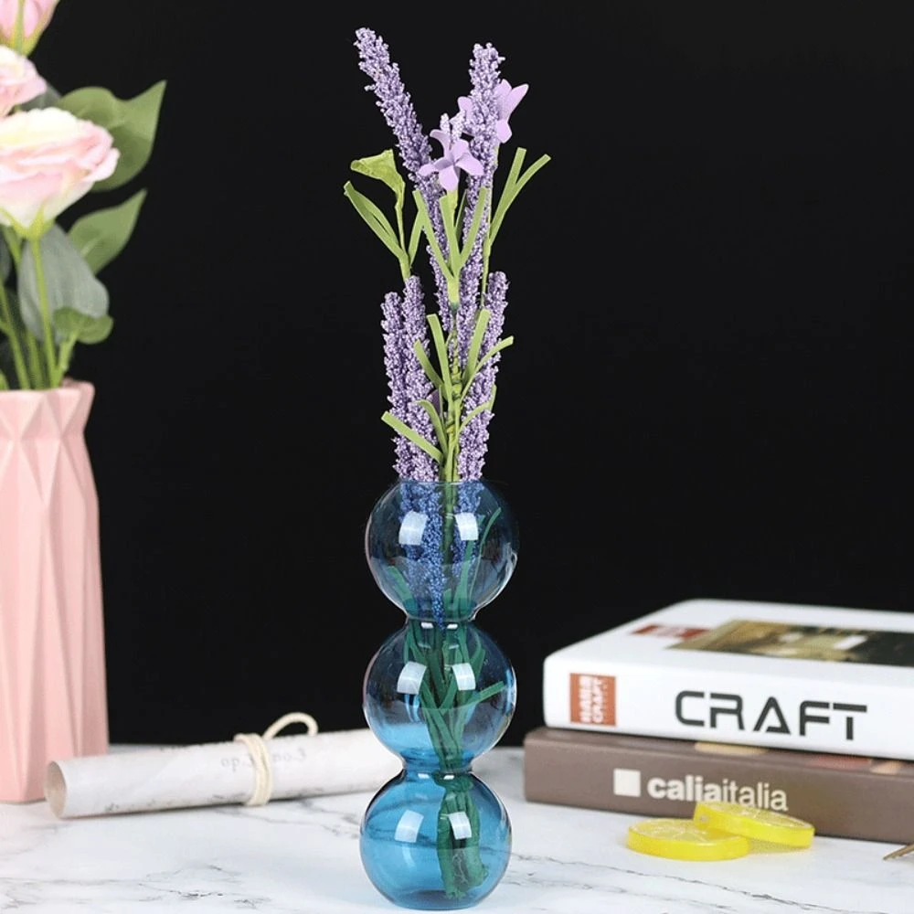 Table Decoration Romantic Glass Vase Simple Modern Hydroponic Flower Pot Funny Creative Spherical Flower Vase Dining Room