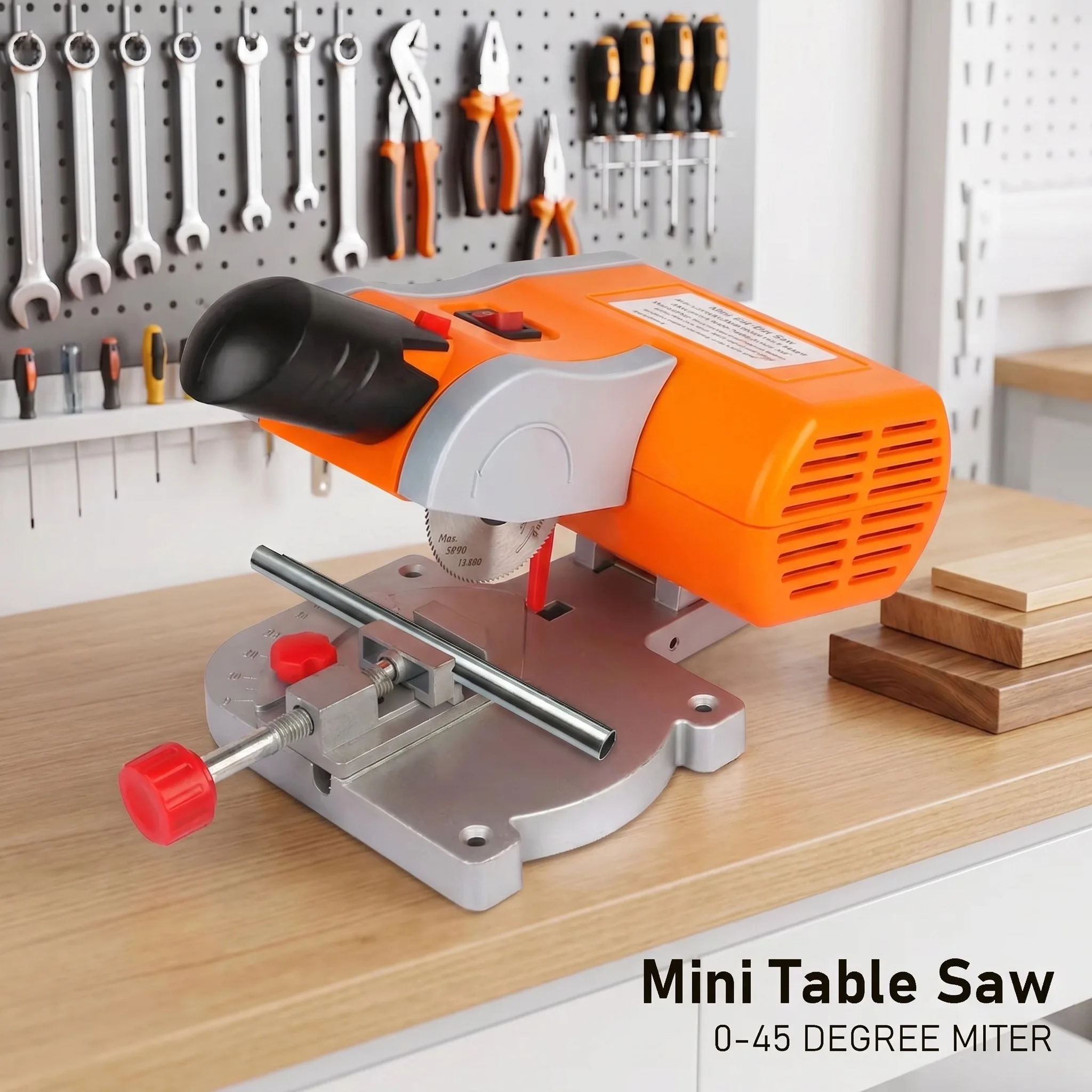 

Mini Profile Cutting Machine 0-45 Degrees Table Cutter Electric Saw Table Saw for DIY Cutting Wood Plastic