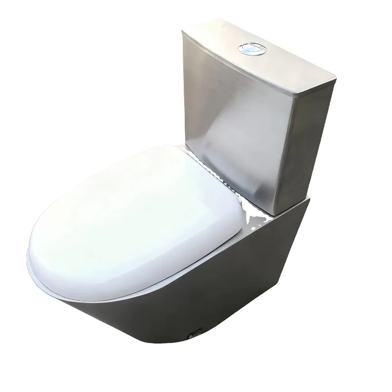

304 stainless steel modern one-piece siphon toilet with S-type/P-type drain