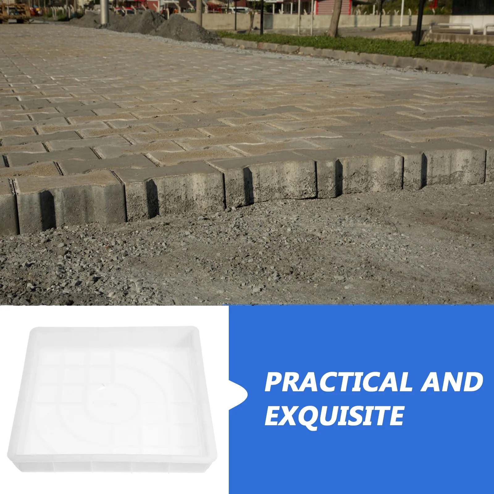 

25x25x4cm Path Brick Mold Durable PP Material Concrete Hollow Blocks Garden Walkway DIY Reusable Easy Clean