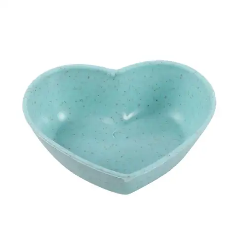 Heart,Flower Shape Fall Resistant Smooth Edge Wheat Straw+PP Material Kitchen Supplies Tableware Mini Bowls Seasoning Dish