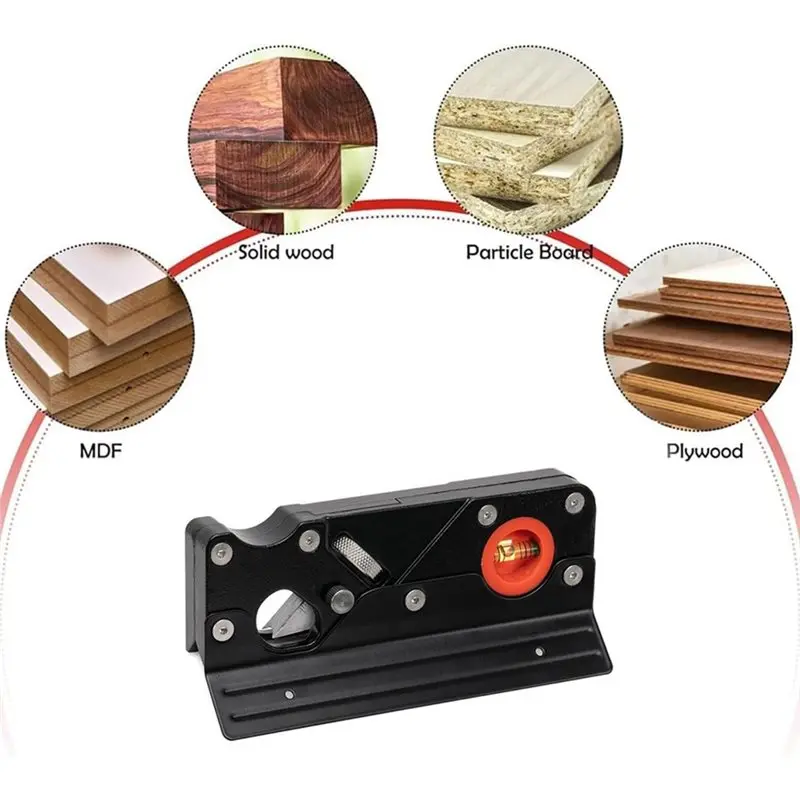 [NEW!X13A】 For Quick Edge Trimming Handheld Chamfer Plane Wood Planer With Auxiliary Locator And 7 Blades