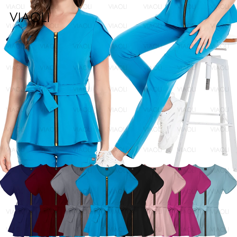 

Stylish Beauty Salon Uniforms Hospital Dental Clinic Work Clothes Operating Room Surgical Uniforms Medical Set for Doctor Nurse