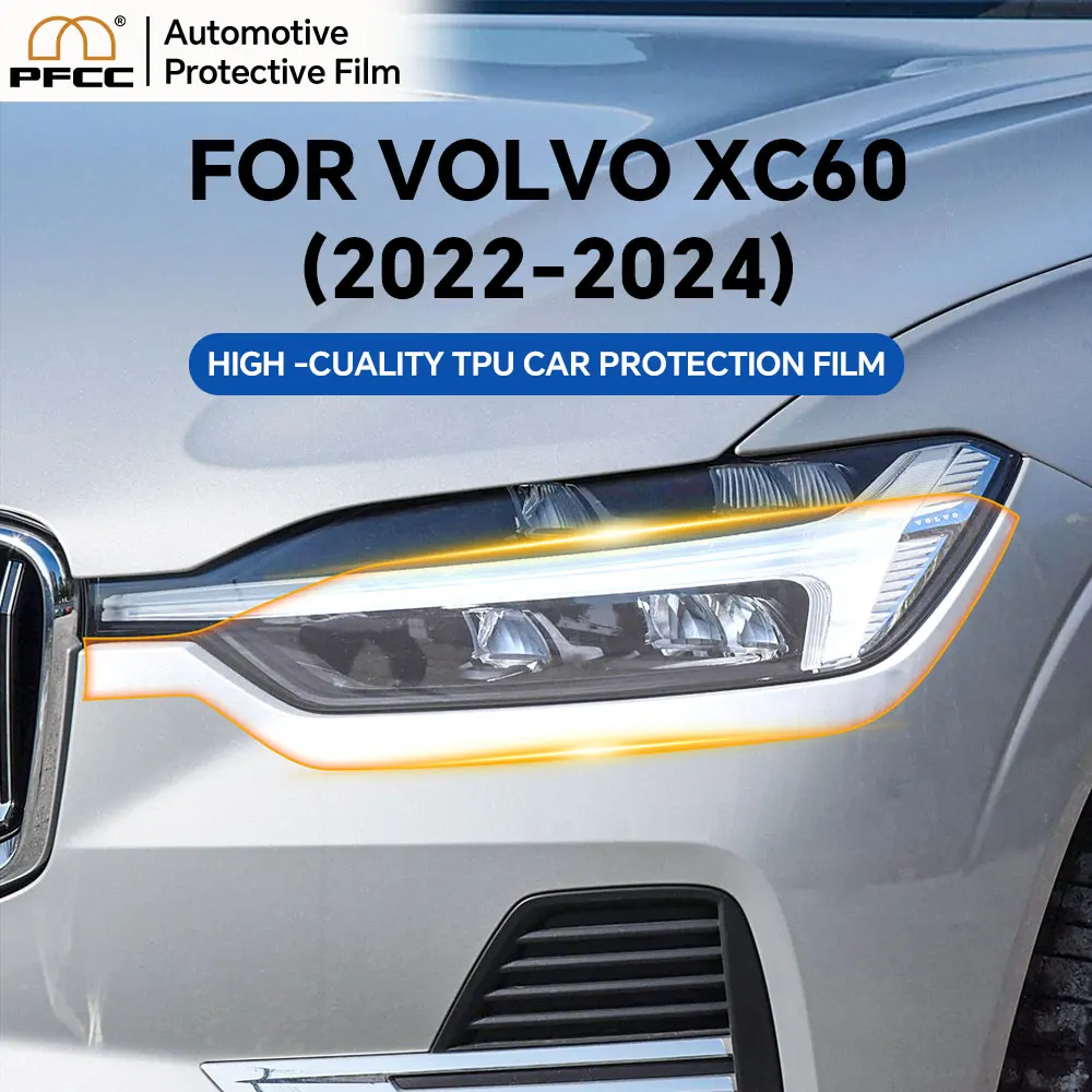

Headlight Rearview Film for Volvo XC60 R Design Inscription 2022-2024 Pre Cut Clear PPF 8.5mil Paint Protection Film Accessories