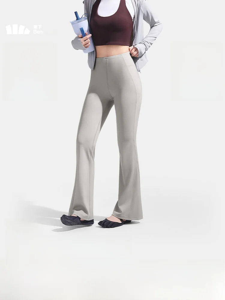 

Banana Leaf High Elasticity Micro Flared Pants Women's Cooling Non-Stick Sunscreen Fitness Yoga Pants Butt Lifting Casual Fla...