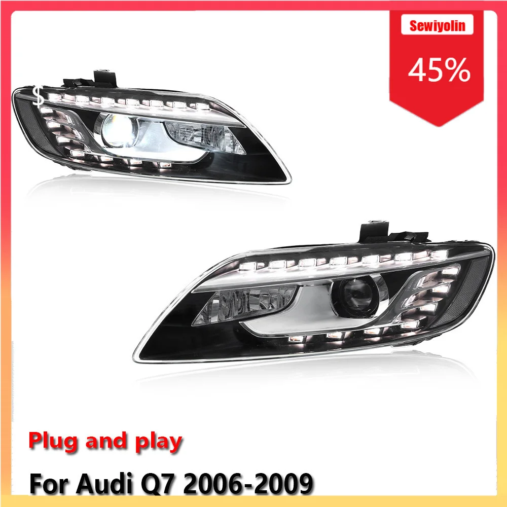 

Car Lamps Headlight Assemblies For Audi Q7 2006-2009 Fog DRL Brake Turn Signal Lamp Plug and Play