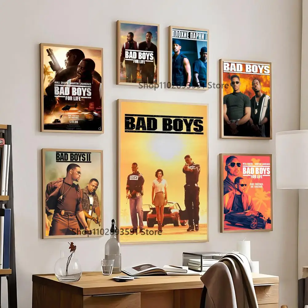 1pc bad boys Movie  Poster Paper Print Home Bedroom Entrance Bar Cafe Art Painting Decoration